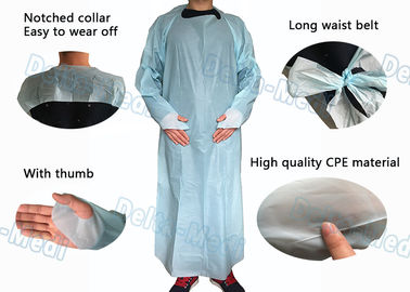 Schützende Arzneiplastikmittel imprägniern CPE-Kleid mit Ärmeln