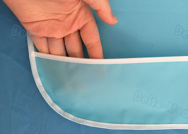 Wasserdichte zahnmedizinische Wegwerfschellfische CPE mit Flausch-blauer Farbe 45 x 48cm