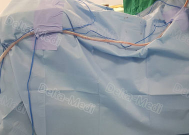 Steriler chirurgischer Dorn drapieren Satz mit flüssigem Sammlungs-Beutel, Rohrhalter, längliche Fensterung