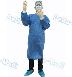Blaues chirurgisches Wegwerfkleid, SMS-Chirurg-Kleid mit Handtüchern