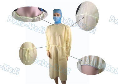 Pp.-hellgelbe Wegwerfisolierung bekleidet schützende Chirurgie-Kleidung