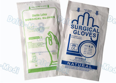 Steriles Latex-chirurgisches Handschuh-Wegwerfpulver-freie weiße Farbe für Krankenhaus