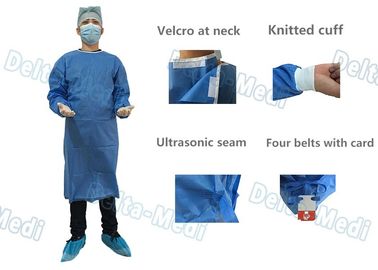 Chirurgisches Wegwerfkleid SMMS, flüssiges Blut undurchlässig mit Handtüchern für Chirurgie