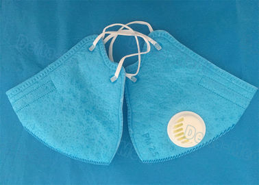 Blauer Staub-Wegwerfgesichtsmaske Earloop N95 mit Ventil-Antiverschmutzung