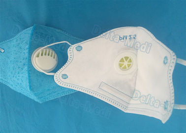 Blauer Staub-Wegwerfgesichtsmaske Earloop N95 mit Ventil-Antiverschmutzung