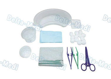 Gedrehte Sorgfalt-chirurgische Wegwerfausrüstungen, sterile Behandlungs-Sätze mit medizinischen Plastiknieren-Schüsseln