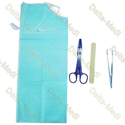 Zahnpflege-Kit Disposable Surgical Kits With-Schellfisch-Handschuh-Wattebausch-Zungen-Senker