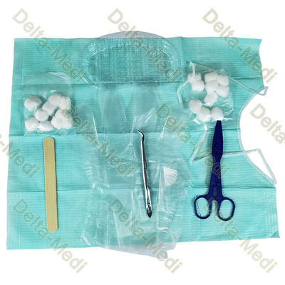 Zahnpflege-Kit Disposable Surgical Kits With-Schellfisch-Handschuh-Wattebausch-Zungen-Senker