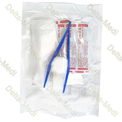 Steriles chirurgisches Ausrüstungen Debridement-Kit With Cotton Ball Forceps-Handschuh-WegwerfPflaster